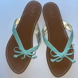 LOFT Women's Aqua Bow Sandals